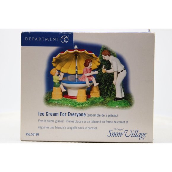 Dept 56 Snow Village - Ice Cream for Everyone, Set of 2 - Picture 1 of 6